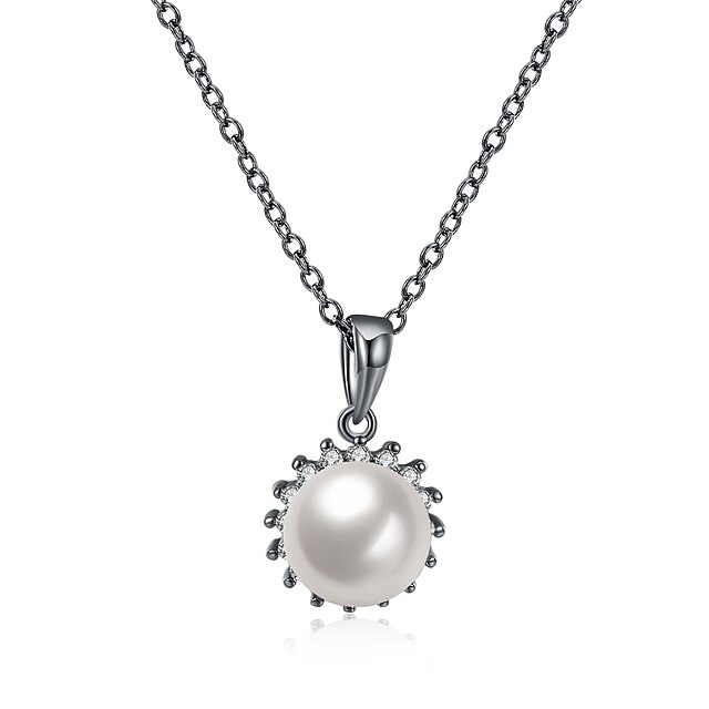  Pentru femei Perle Coliere cu Pandativ - Perle Floare Personalizat, Lux, Ciucure Alb Coliere Pentru Petrecere, Absolvire, Zilnic