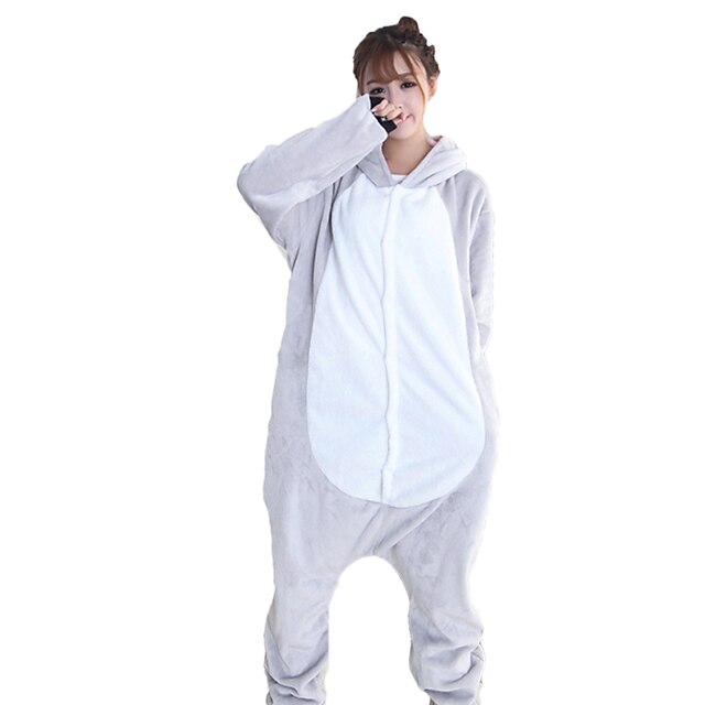 Toys & Hobbies Cosplay & Costumes | Adults Kigurumi Pajamas Koala Onesie Pajamas Flannel Fabric Gray Cosplay For Men and Women A