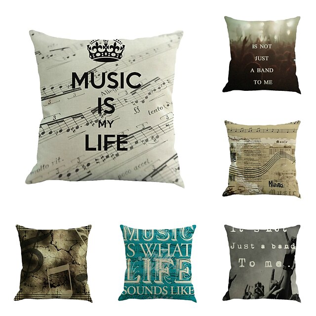  6 pcs Cotton/Linen Music Fashion Novelty Vintage Modern High Quality New Arrival Cool Neoclassical Retro Musician