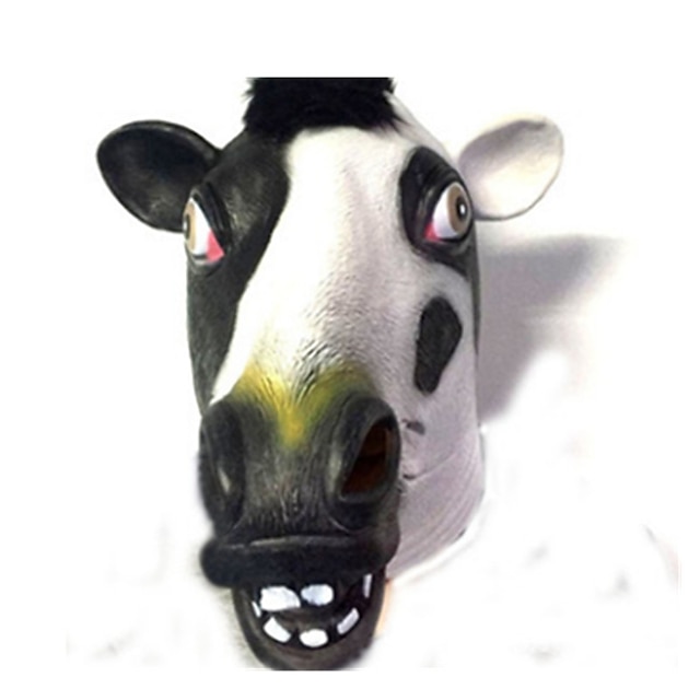  Halloween maszkok Állatmaszk Parti Cow Étel és ital Latex Gumi Ragasztó Felnőttek Uniszex Játékok Ajándék