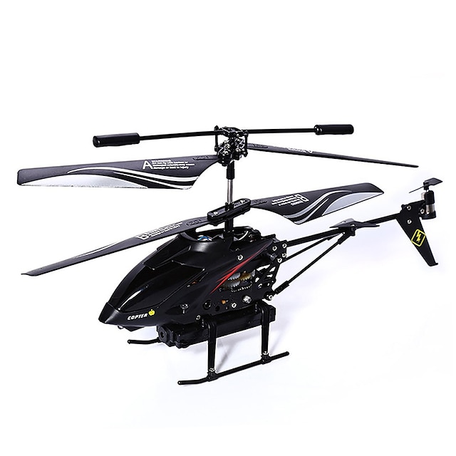  Helicóptero com CR WLtoys S977 3.5 canais 3 Eixos 2.4G Com 0.3MP HD Camera Pronto a usar Carregamento Controlo Remoto