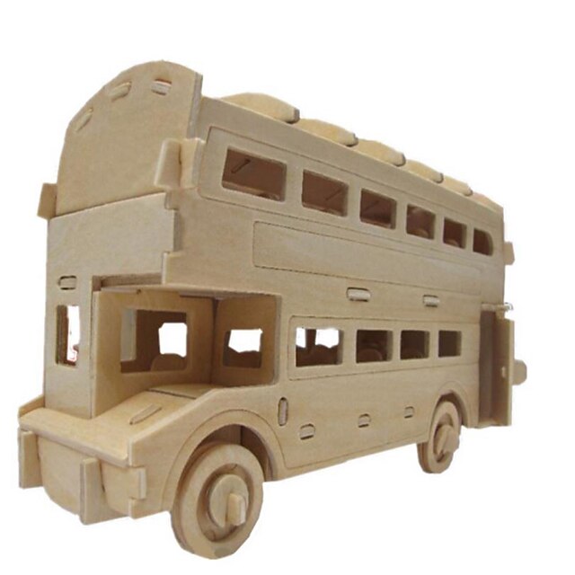  3D - Puzzle Holzpuzzle Holzmodelle Berühmte Gebäude Haus Bus Hölzern Naturholz Unisex Spielzeuge Geschenk