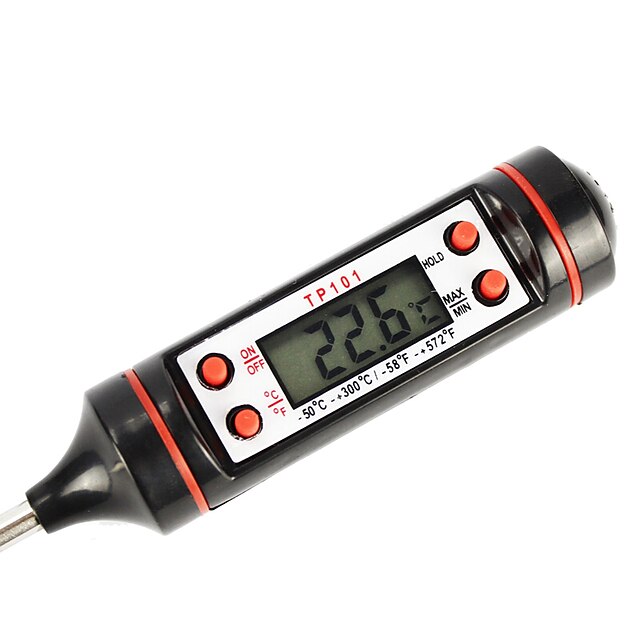  digital skjerm termometer tester for matlaging (svart farge)