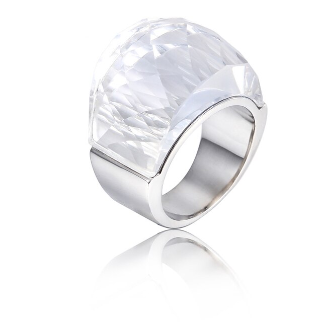  Women's Band Ring White Stainless Steel Fashion Party / Birthday / Gift Costume Jewelry