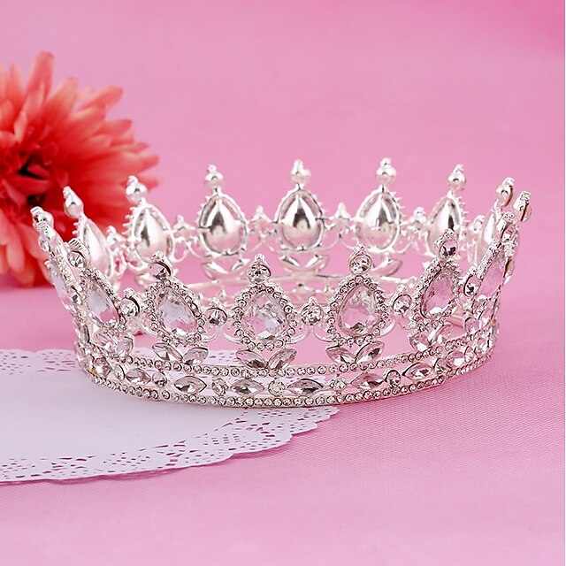  Imitatieparel / Strass / Legering kroon tiara's / hikinauhat / Hoofdkleding met Bloemen 1 stuk Bruiloft / Speciale gelegenheden  / Verjaardag Helm