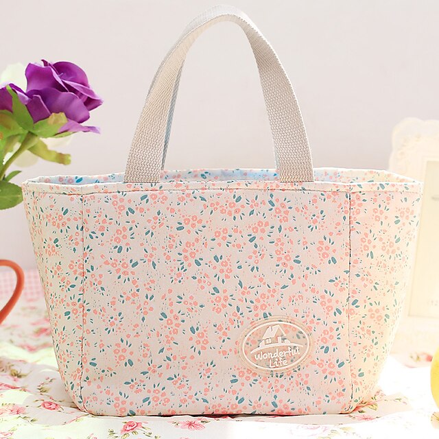  1pc Kitchen Tools Lunch Bag Waterproof Portable Insulated Canvas Gift For 19*17*15 cm