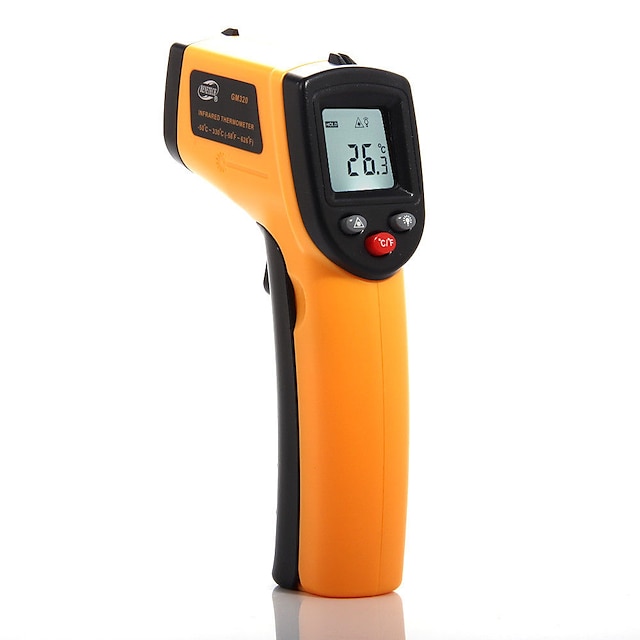  infrarød termometer gm320 -50-330 ℃ abs LCD-skjerm aaa batteri