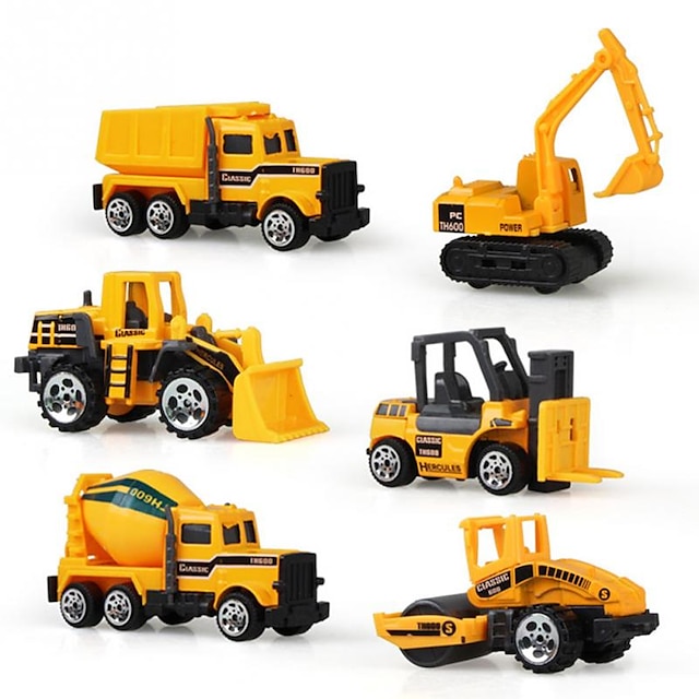  Toy Teherautók és építőipari járművek Játékautók 1:64 Műanyagok Alumínium ötvözet szén 6 pcs Uniszex Játékok Ajándék