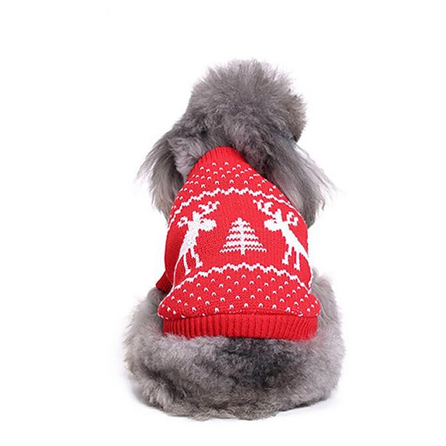  כלב סוודרים בגדי גור חג מולד חג מולד חורף בגדים לכלבים בגדי גור תלבושות לכלבים תחפושות לכלבת ילדה וילד כותנה XS S M L XL XXL