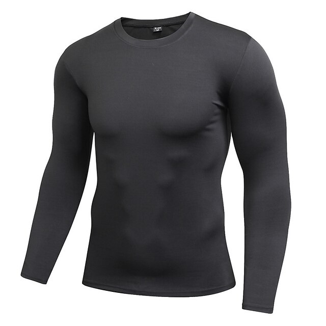  Men's Running Baselayer Sports Sweatshirt / Tee / T-shirt / Top - Long Sleeve Exercise & Fitness, Cycling / Bike, Running Stretchy,