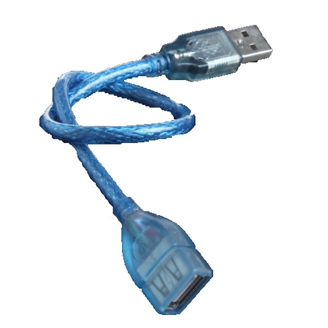  USB Male Bus / Crystal USB Cable Extension Cable 30CM