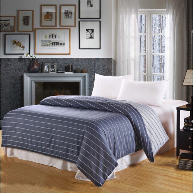  Comfortable 1pc Duvet Cover, 100% Polyester 100% Polyester Yarn Dyed 230TC Stripe