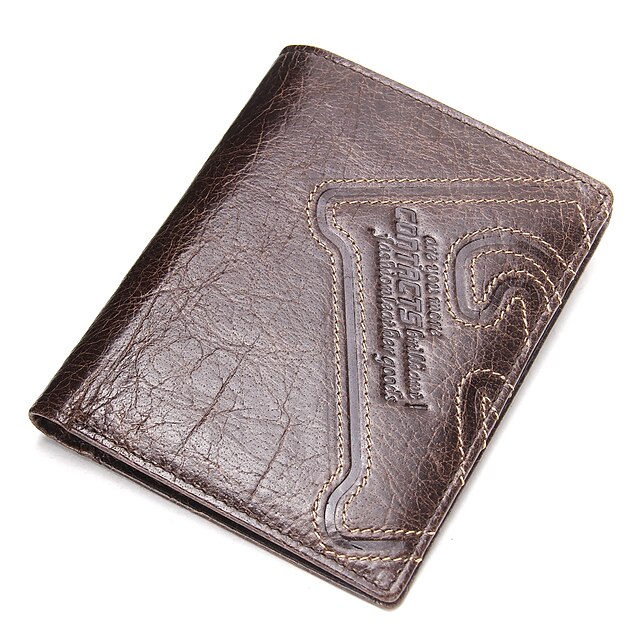  Homme Sacs Cuir Pince à Billet Motif / Impression Marron foncé