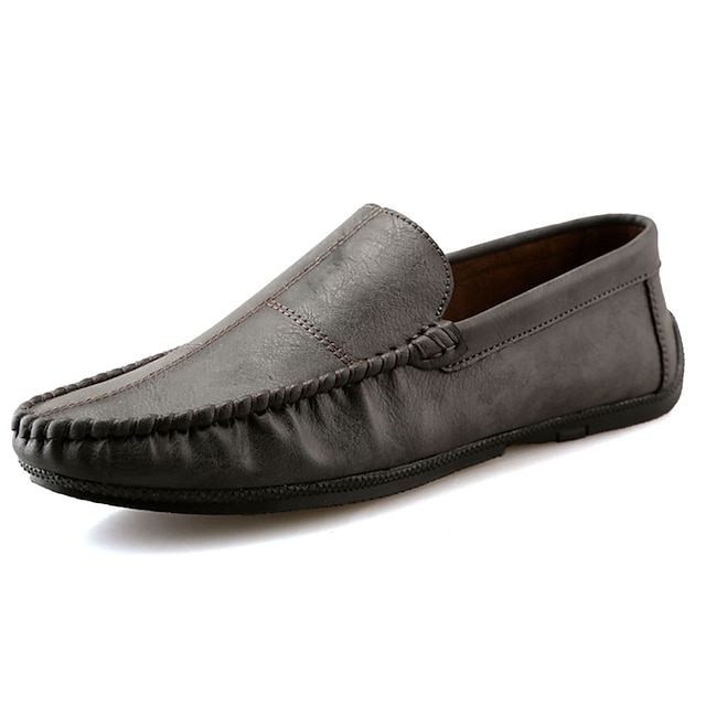  Men's Comfort Loafers PU(Polyurethane) Spring / Fall Loafers & Slip-Ons Gray / Brown / Blue / Outdoor