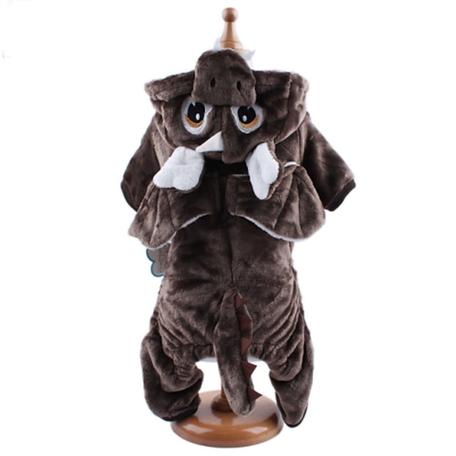  Dog Costume Hoodie Jumpsuit Animal Cosplay Winter Dog Clothes Puppy Clothes Dog Outfits Light Brown Coffee Costume for Girl and Boy Dog Corduroy XS S M L XL