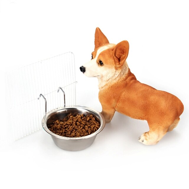  Σκύλος Μπολ & Μπουκάλια Νερού Ανοξείδωτο Ατσάλι Φορητό Ασημί Μπολ & Διατροφή