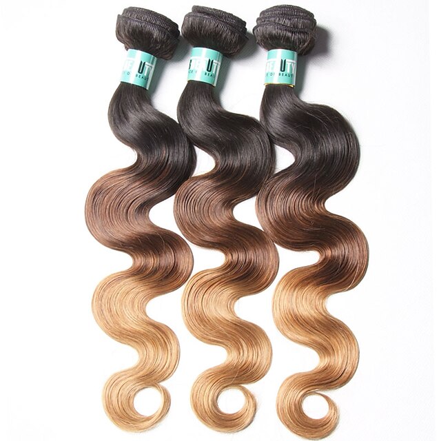  Brazil haj Hullámos haj 300 g Ombre Emberi haj sző Human Hair Extensions