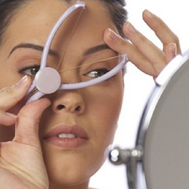  Frauen Haarentfernung Epilierer Mini Gesichtshaarentferner Feder Threading Gesicht Defeatherer für Wangen Augenbrauen DIY Make-up Beauty Tool