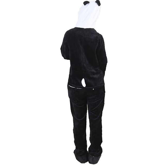 Toys & Hobbies Cosplay & Costumes | Adults Kigurumi Pajamas Panda Onesie Pajamas Flannel Fabric Black / White Cosplay For Men an