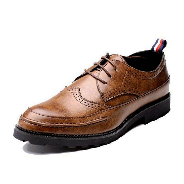  Miesten Bullock kengät Nahka Kevät / Syksy Comfort Oxford-kengät Musta / Harmaa / Ruskea / Häät