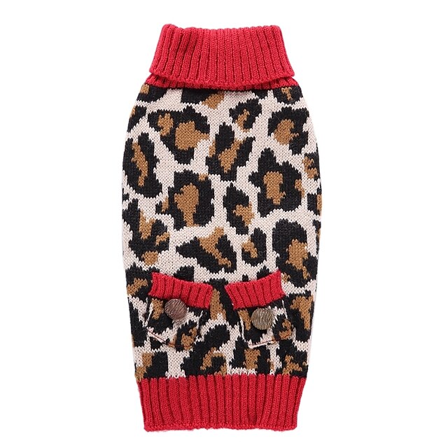  Katt Hund Kappor Tröjor Jul Leopard Cosplay Ledigt / vardag Håller värmen Bröllop Nyår Vinter Hundkläder Valpkläder Hundkläder Leopard Kostym för tikar och hundar Spandex Bomull / Linneblandning XXS