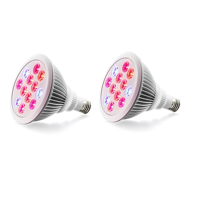  2pcs Növekvő izzólámpa 980 lm E27 12 LED gyöngyök Nagyteljesítményű LED Piros Kék 85-265 V / 2 db. / RoHs / CCC