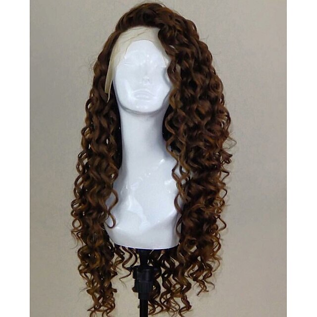  Human Hair Glueless Lace Front Lace Front Wig style Brazilian Hair Curly Wig 130% Density with Baby Hair Natural Hairline African American Wig 100% Hand Tied Women's Short Medium Length Long Human