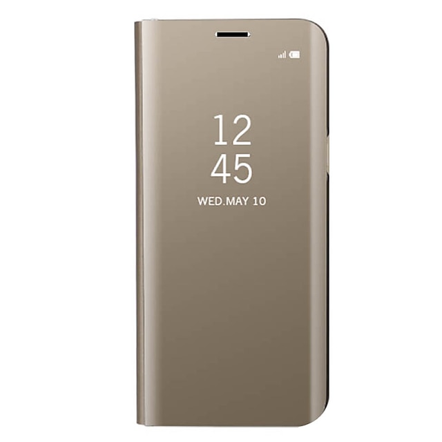  teléfono Funda Para Samsung galaxia Funda de Cuerpo Entero J7 Prime J7 J5 Prime J5 J3 Cromado Espejo Dar la vuelta Color sólido Dura Metal