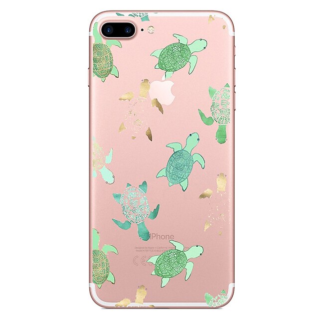  Case For Apple iPhone X / iPhone 8 Plus / iPhone 8 Transparent / Pattern Back Cover Animal Soft TPU