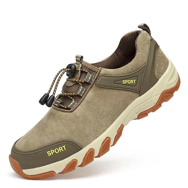  Men's Comfort Shoes Cowhide Spring / Fall Athletic Shoes Hiking Shoes Blue / Khaki / Split Joint / EU40