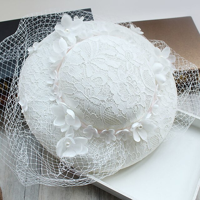  Tulle / Imitation Pearl / Lace Fascinators / Hats with 1 Piece Wedding / Special Occasion / Birthday Headpiece
