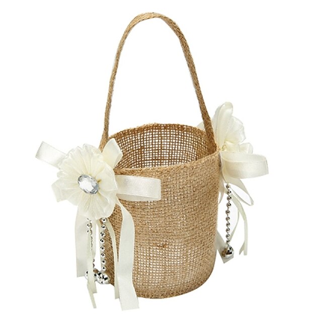  Flower Basket Linen 9 7/8