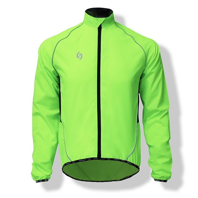  SPAKCT Men's Cycling Jacket Bike Top Windproof Sports Solid Color Green Mountain Bike MTB Road Bike Cycling Clothing Apparel Relaxed Fit Bike Wear / Italian Ink