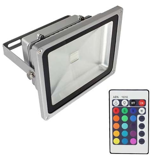  1pc 20 W LED Floodlight Lawn Lights Waterproof Dimmable Decorative RGB 85-265 V Outdoor Lighting 1 LED Beads