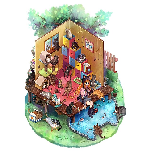  1000 pcs Katze Holzpuzzle Puzzle für Erwachsene Jumbo Hölzern Kinder Erwachsene Spielzeuge Geschenk
