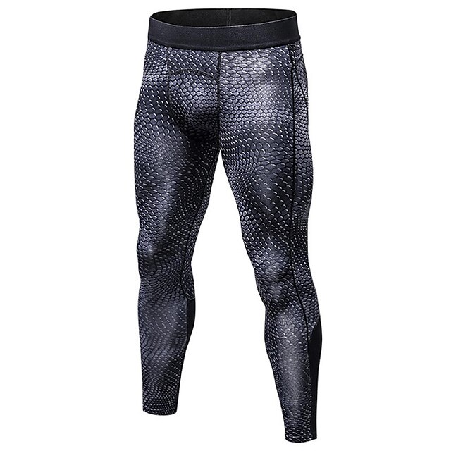  YUERLIAN Men's Running Tights Leggings Compression Pants Sports & Outdoor Base Layer Compression Clothing Tights 3D Fitness Gym Workout Running Jogging Bike / Cycling Lightweight Breathable Quick Dry