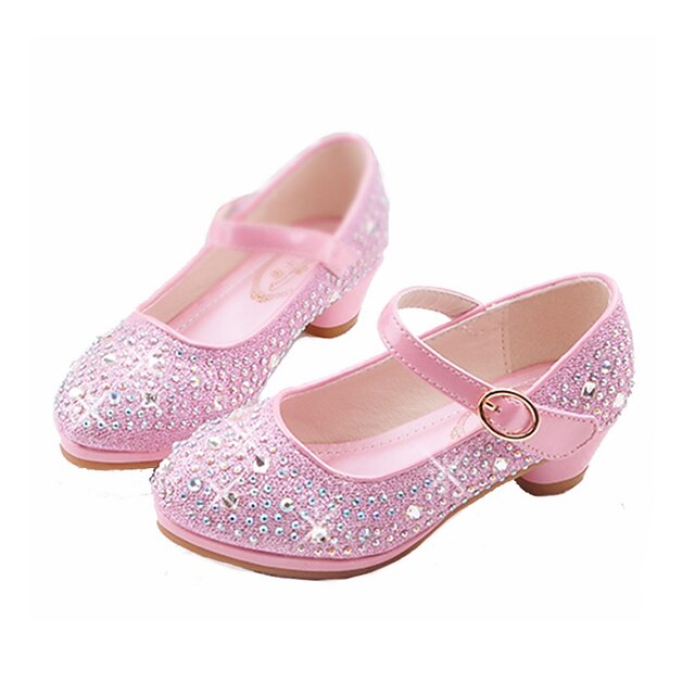  Girls' Comfort / Novelty / Flower Girl Shoes Synthetic Microfiber PU Flats Rhinestone / Buckle Pink / Gold / Silver Spring & Summer / TPR (Thermoplastic Rubber)