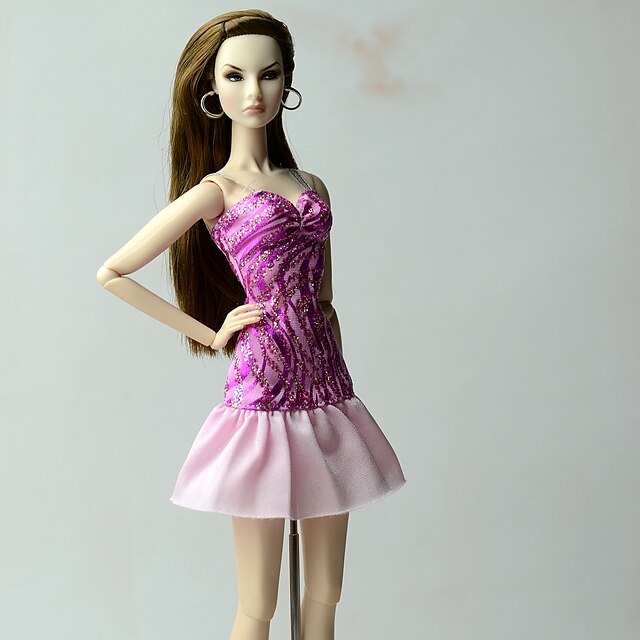  Abito da bambola Vestiti Per Barbie Floral botanico Di tendenza Lino / Cotone Tessuto Pizzo Abito Per Ragazza Bambola giocattolo