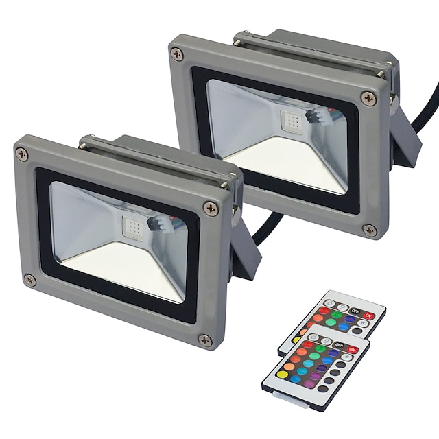  2pcs în aer liber lumină de inundație cu LED-uri lumini de exterior reflector 10w rgb ip65 lampă de spălat perete impermeabil iluminat de grădină ac85 -265v