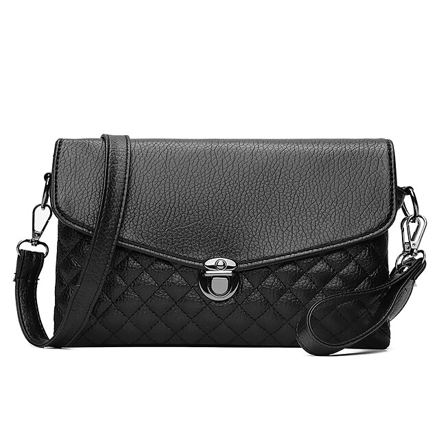  Women's Bags PU(Polyurethane) Crossbody Bag for Daily Black
