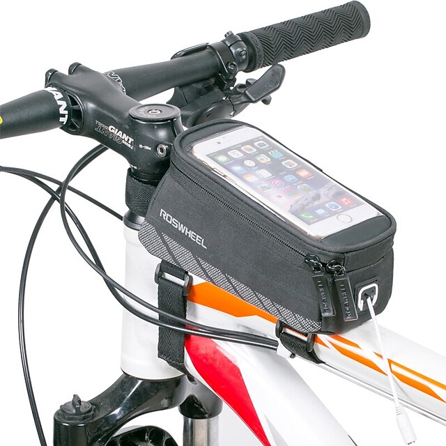  Genți Cadru Bicicletă Telefon mobil Bag 5.5 inch Purtabil Ecran tactil Dungi reflectorizante Ușor Ciclism pentru iPhone X Toate Telefon