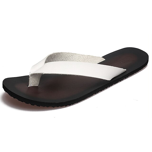  Hombre Zapatos Confort Goma / PU Primavera / Otoño Zapatillas de Atletismo Blanco / Marrón / Negro