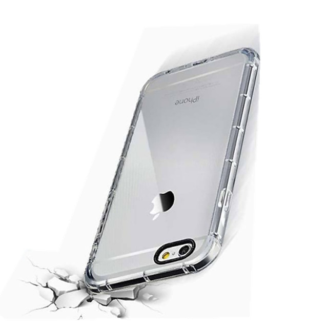  Case Kompatibilitás Apple iPhone X / iPhone 8 Plus / iPhone 8 Ütésálló / Átlátszó Fekete tok Egyszínű Puha TPU