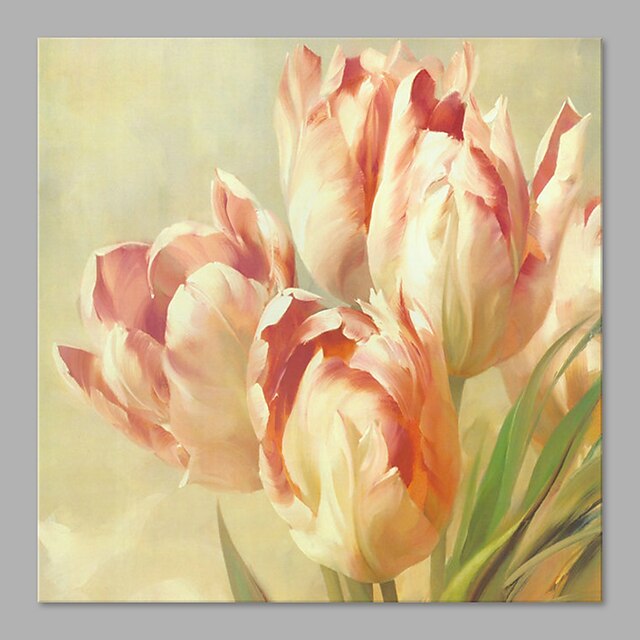  Hang-malované olejomalba Ručně malované - Květinový / Botanický motiv umělecké Plátno / Reprodukce plátna