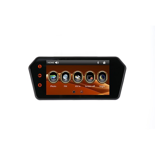  Touch Screen 7 Zoll Auto mp5 Rearviewspiegelmonitor mit bluetooth / fm / usb / tf Kartenunterstützung 1080p videoplayer und Kamera