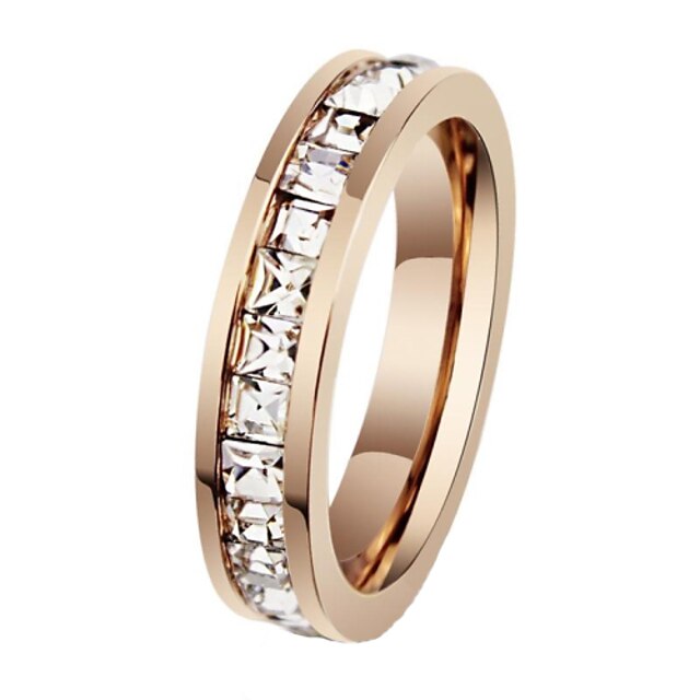  Women's Statement Ring - Titanium Steel Fashion 5 / 6 / 7 / 8 / 9 For Wedding Party Daily / Diamond