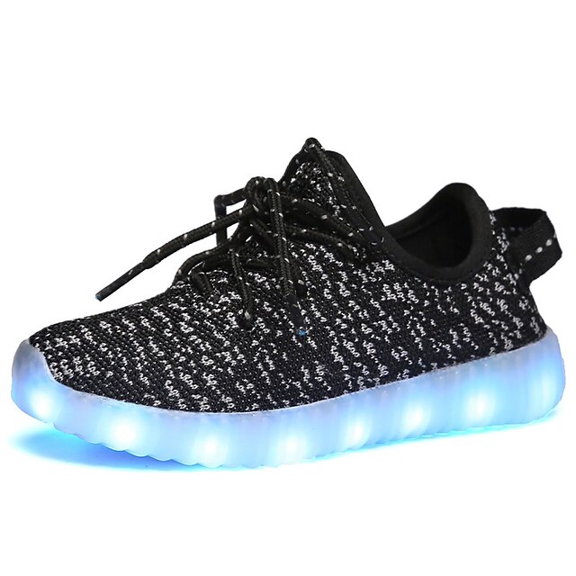  Mädchen Schuhe Tüll Frühling Komfort / Leuchtende LED-Schuhe Sportschuhe Walking LED für Grün / Blau / Rosa / Gummi