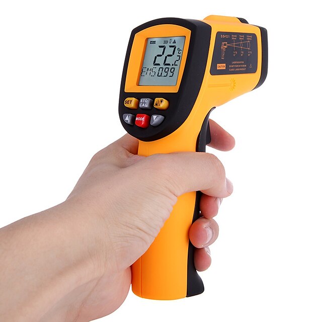  Non-Contact Laser IR Thermometer -50-700℃ w Alarm  MAX MIN AVG DIF