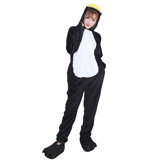  Erwachsene Kigurumi-Pyjamas Pinguin Pyjamas-Einteiler Flanell Cosplay Für Herren und Damen Tiernachtwäsche Karikatur Halloween Fest / Feiertage