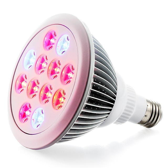  980 lm E27 LED-vækstlampe 12 LED Perler Højeffekts-LED Rød Blå 85-265 V / 1 stk. / RoHs / CCC